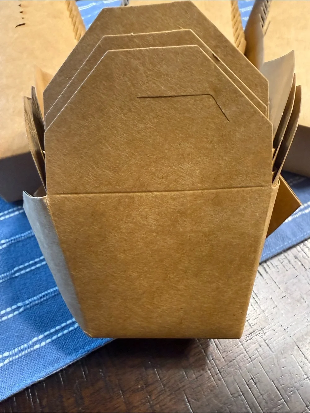 33- New Kraft Brown Party Favor Boxes - & 2 Small Blue & 2 Large Blue Scoops
